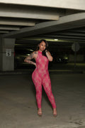pink lace jumpsuit